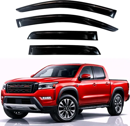 Miniatura 325 de KPY Visor de ventana compatible con Hyundai Tucson 2021-2025, 4 piezas de deflector de ventilación para ventana lateral, estilo Mugen, protector