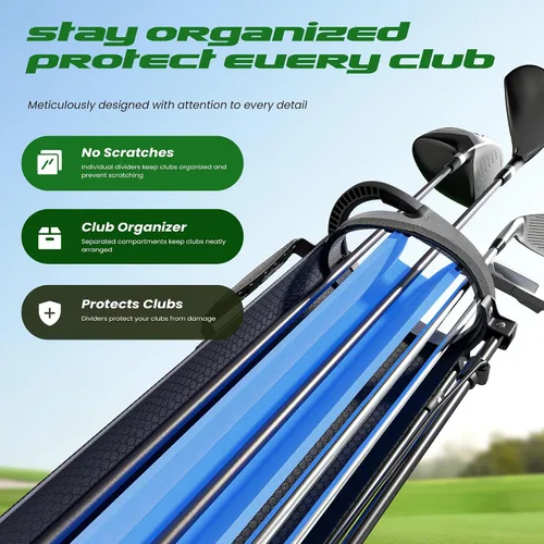 Miniatura 4 de Bolsa de Golf con Soporte Junior - Bolsa de Golf Juvenil para Edades 6-14, Bolsa de Golf con Soporte Ligera para Niños