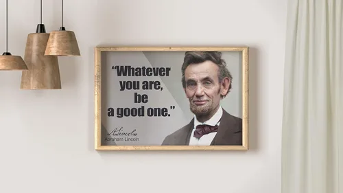 Miniatura 7 de Abraham Lincoln - Póster inspirador motivacional para el aula, mentalidad de crecimiento, maestros, recuerdos históricos, decoración educativa