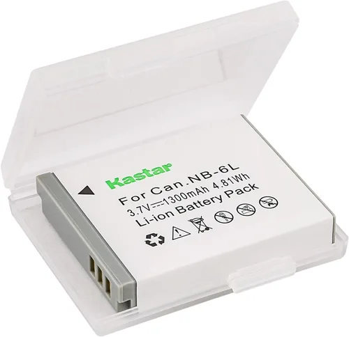 Miniatura 2 de Kastar Batería NB-6L (paquete de 1) + cargador para Canon PowerShot D10, D20, S90, S95, S120, SD770, SD980, SD1200, SD1300, SD3500, SD4000, SX170