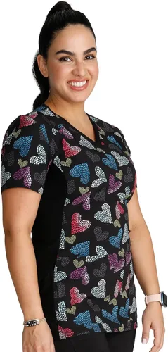 Miniatura 6 de Cherokee iFlex Women Scrubs Top V-Neck Knit Panel CK636