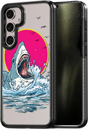 Miniatura 121 de Rosarnnah Funda compatible con Samsung Galaxy S24 Ultra, bonita estética, a la moda, divertida funda con estampado de gatito y gato, duradera a