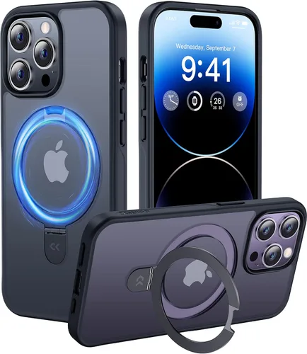 CASEKOO - Funda diseñada para iPhone 14 Pro con soporte magnético invisible [protección contra caídas de grado militar] [compatible con MagSafe],