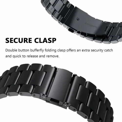 Miniatura 5 de Compatible with Samsung Galaxy Watch 7 6 5 4 FE Active 2 44mm 40mm/6 4 Classic 47mm 46mm 43mm 42mm/5 Pro 45mm Bands, 20mm Metal Replacement Strap