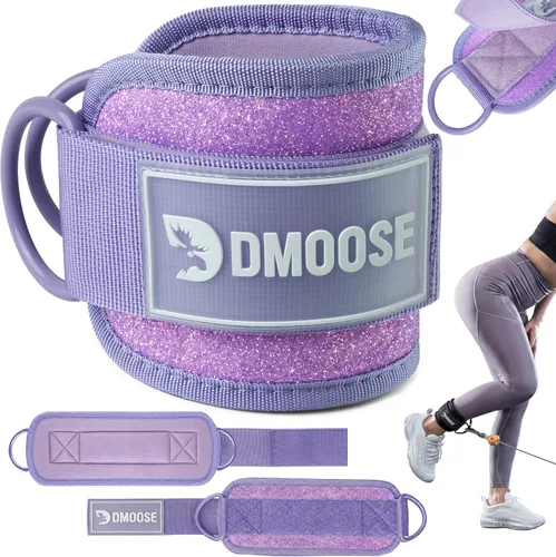Miniatura 30 de DMoose Fitness Ankle Strap for Cable Machine - One Size Fit with Premium Padding Cuffs, Ankle Bands for Working Out, Booty Workouts, Leg Extension