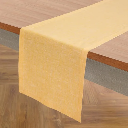 Miniatura 55 de Solino Home - Camino de mesa de lino, amarillo limón cambray, 14 x 120 pulgadas, Athena, lavable a máquina y de 100% lino europeo hecho a mano 15