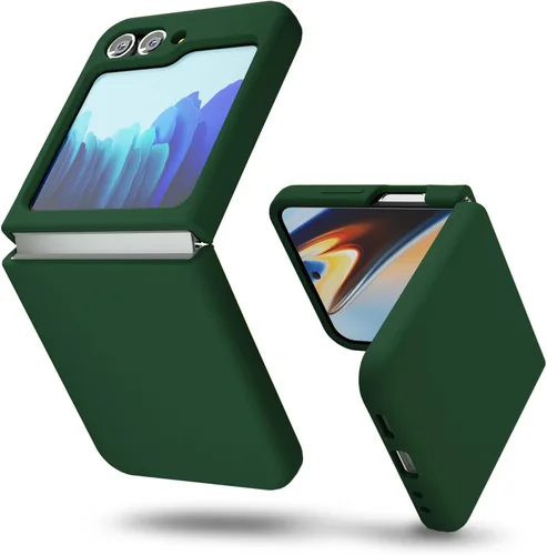 Miniatura 17 de oakxco Funda para teléfono Samsung Galaxy Z Flip 4, agarre de silicona líquida, bonita fina delgada cubierta de gel TPU de goma suave lisa
