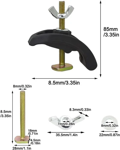 Miniatura 2 de Abrazaderas de placa de prensa arqueada de 4 piezas, accesorios de sujeción en T, enrutador CNC universal y accesorios de prensa de taladro