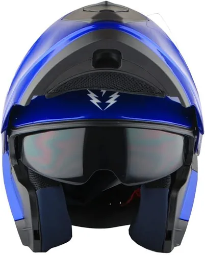 Miniatura 7 de 1Storm Nuevo Casco de Motocicleta de Cara Completa JH901 Negro Mate + Un Escudo Transparente Adicional: JH901