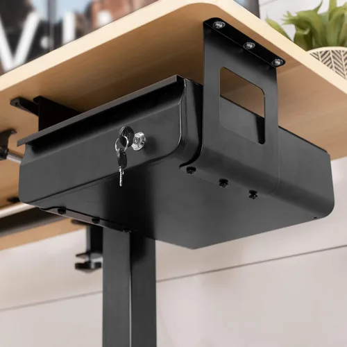 Miniatura 5 de VIVO Cajón deslizante con cerradura de 13 pulgadas para debajo del escritorio, organizador de almacenamiento seguro para oficina en casa, negro