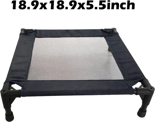Miniatura 6 de Pozico Cama elevada para mascotas con malla transpirable para gatos y perros pequeños, cuna refrescante elevada para cachorros y gatitos, 18.9 x