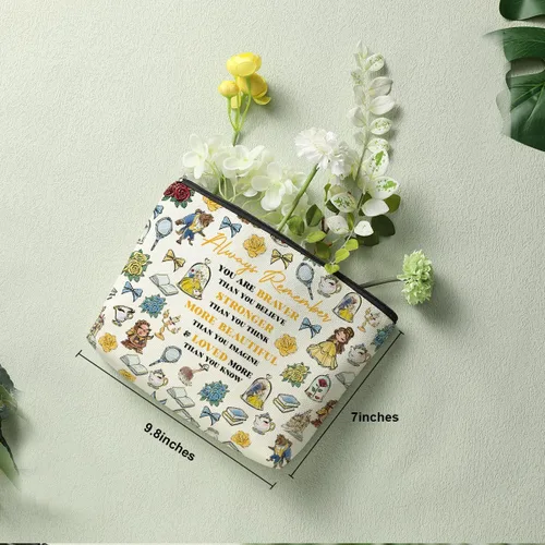 Miniatura 2 de Bolsa de Maquillaje de Belleza Mágica Inspirada en Personajes de Cuentos de Hadas, Regalos de Navidad, Cumpleaños, Amistad para Mujeres, Niñas