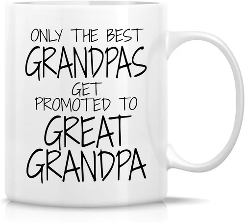 Miniatura 13 de Retreez Taza divertida – The Best Dads Get Promoted to Grandpa - Tazas de café de cerámica de 11 onzas – Regalos de cumpleaños divertidos