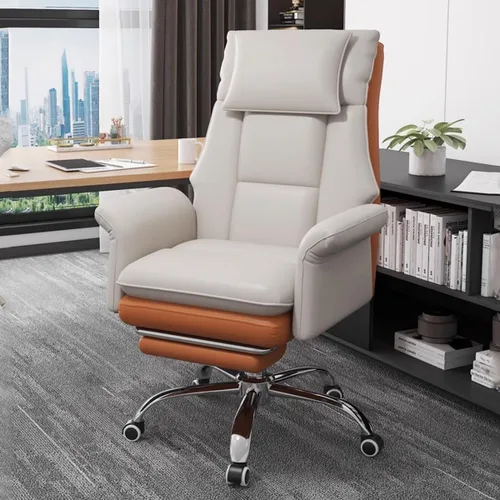 Miniatura 12 de Silla de oficina ejecutiva, silla de oficina grande y alta, silla ergonómica de cuero, sillas de escritorio para oficina en casa, sillas de negro