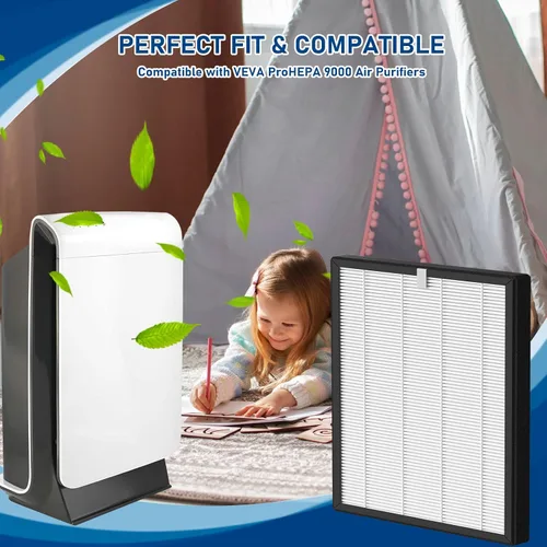 Miniatura 4 de Filtros True HEPA ProHEPA 9000 de reemplazo compatibles con el purificador de aire VEVA ProHEPA 9000, incluye paquete de 3 filtros True HEPA