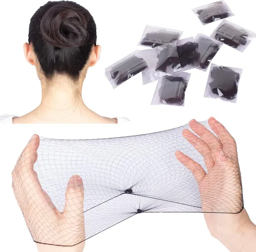 WeKen Red de pelo invisible con borde elástico para mujeres, servicio de alimentos, ballet, moño, dormir, embalaje individual, 20 pulgadas