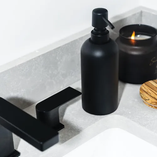 Miniatura 4 de Dispensador de jabón – Botella de resina recargable para champú, gel de ducha, loción, jabón – Accesorios decorativos modernos para cocina, baño