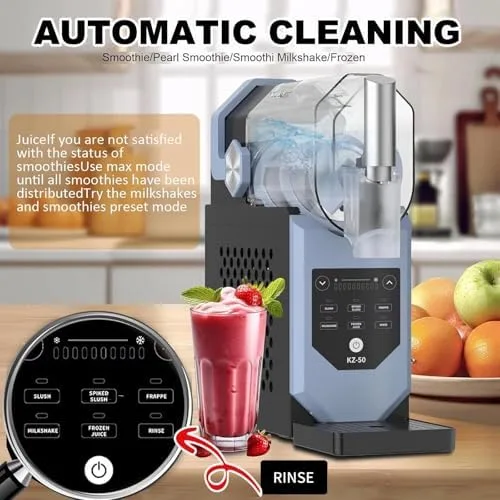 Miniatura 4 de Máquina comercial de granizado de hielo de 240 W, máquina de granizado de encimera con capacidad de 1.8 L, control táctil, rotación de 360°