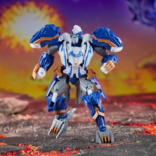 Miniatura 10 de Transformers Legacy United Voyager Class Prime Universe Thundertron, figura de acción de conversión de 7 pulgadas, 8+