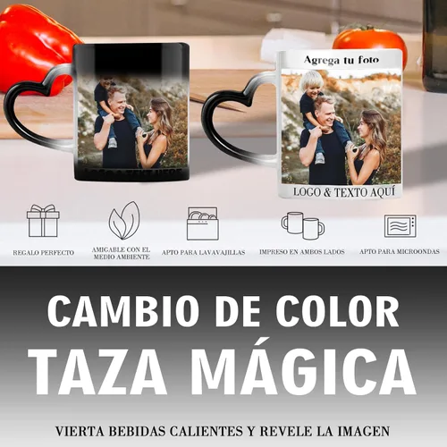 Miniatura 5 de Taza mágica personalizada, taza de café personalizada que cambia de color, taza de café de 11 onzas con sensible al calor, regalos personalizados