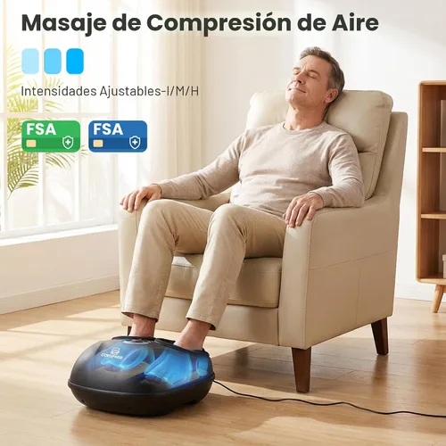 Miniatura 5 de COMFIER Elegible para HSA Masajeador de Pies Shiatsu con Calor, Masajeador de Pies FSA para Neuropatía Fascitis Plantar, Masajeador de Pies de Negro
