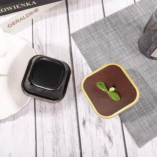 Miniatura 6 de EUSOAR - Tazas para cupcakes con tapas, 8 onzas, 50 unidades de flan de postres desechables, 3.5 x 2.7 x 1.6 pulgadas con tapas, postres de papel