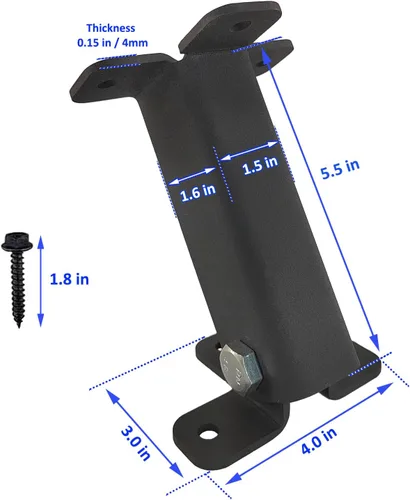Miniatura 2 de Kit de soporte de viga elevadora de techo, soportes de pérgola de montaje en techo, soporte de techo ajustable, resistente, negro, poste elevador
