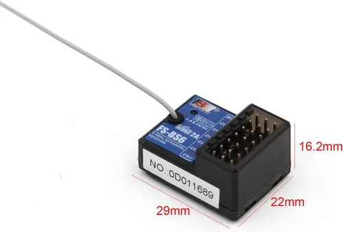 Miniatura 4 de Flysky FS-BS6 Receptor de 6 canales con sistema de estabilización giroscópico para control remoto FS-GT5 Transmisor de radio RC Car (1 unidad FS-BS6)
