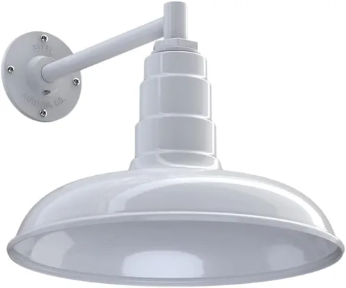 Miniatura 68 de Steel Lighting Co. Topanga - Luz de granero Montaje en pared al aire libre Domo de 14 pulgadas Cuello de cisne de 11 pulgadas Luz de garaje