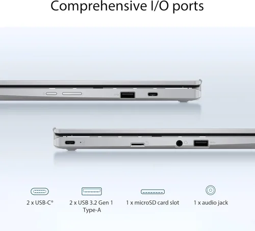Miniatura 7 de ASUS Chromebook Flip CX1 Laptop convertible, pantalla táctil FHD NanoEdge de 14 pulgadas, 128 GB de almacenamiento eMMC, 8 GB de RAM, ChromeOS