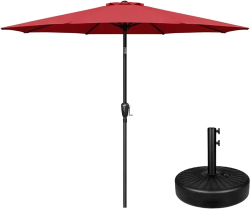 Miniatura 12 de Simple Deluxe - Sombrilla de patio de 7.5 pies para exteriores con botón de inclinación/manivela, 6 varillas robustas para jardín, cubierta, patio