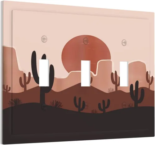 Miniatura 44 de Placa de pared de 1 cuadrilla, diseño de playa, océano, amanecer, mar, atardecer, cubierta de interruptor de luz en blanco, decorativo, sin