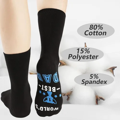 Miniatura 2 de BISOUSOX Men's Colorful Funny Novelty Casual Cotton Crew Gift Fun Dress Socks Novelty for Men Father