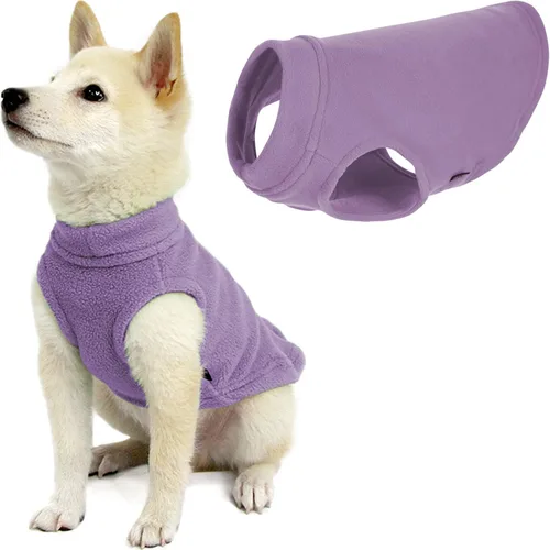 Miniatura 23 de Gooby - Chaleco de Vellón Elástico, Chaleco de Vellón Tipo Pullover Chaqueta Suéter para Perros, Azul Argyle, Extra Pequeño
