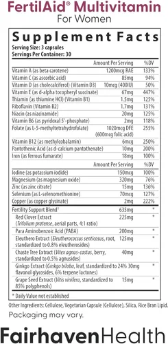 Miniatura 2 de FertilAid para mujeres y Ovaboost Combo, suplemento de fertilidad femenina y vitamina de fertilidad natural con mio-inositol, vitex y vitaminas