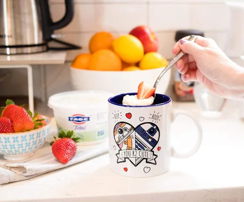 Miniatura 5 de Star Wars Exclusive You R2 - Taza de café de cerámica jumbo R2-D2 y BB-8, accesorios de cocina de Disney, artículos para el hogar, juego de vasos