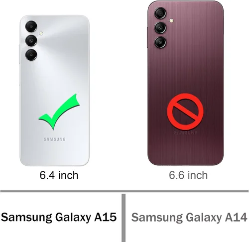 Miniatura 2 de Osophter Funda para Galaxy A15: funda de goma TPU flexible para Samsung Galaxy A15 para Samsung Galaxy A15 con protector de pantalla