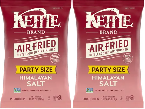 Miniatura 10 de Kettle Brand Papas fritas con sal del Himalaya, fritas al aire, bolsa de 6.5 onzas, (paquete de 2)