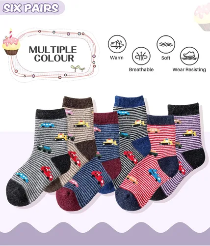Miniatura 3 de Century Star Calcetines tipo pantufla para niñas con pinzas para niños cálidos con forro polar calcetines peludos para invierno y Navidad
