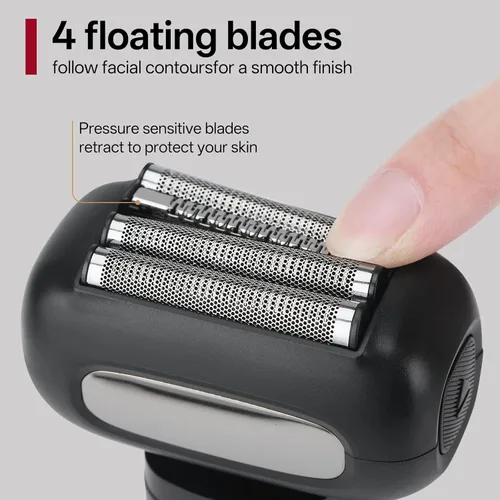Miniatura 8 de PRITECH Afeitadora eléctrica de aluminio para hombres, maquinilla de afeitar eléctrica para la cara de los hombres, diseño agradable a la piel