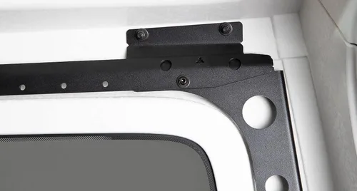 Miniatura 5 de Rhino-Rack Jeep Wrangler JL Unlimited 4 puertas duro interno estructural portaequipajes/sistema de montaje de 3 bases de columna vertebral desnuda