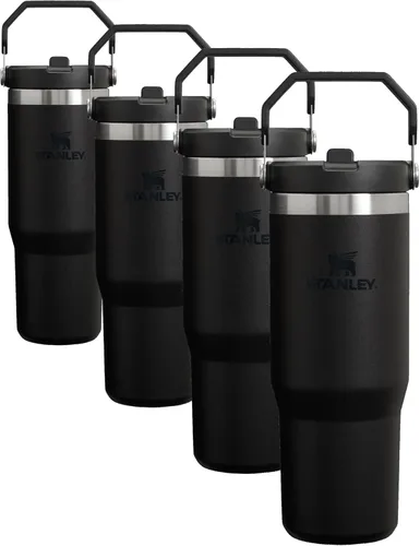Miniatura 79 de Stanley IceFlow - Vaso con pajilla abatible con asa, de 20 onzas, tapa giratoria y popote abatible, botella de agua resistente a fugas, acero