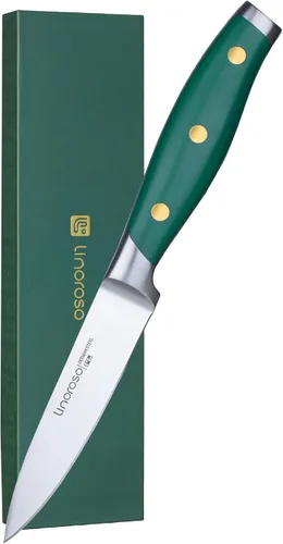 Miniatura 9 de linoroso Santoku - Cuchillo de chef de cocina de carne de 7 pulgadas con caja de regalo premium, cuchillos de verduras de acero inoxidable de alto