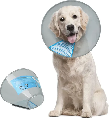 Miniatura 11 de Supet - Collar de cono para perro ajustable después de la cirugía, collar y cono de recuperación para mascotas cómodo y práctico, para perros