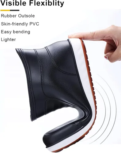 Miniatura 5 de Waterproof Rain Boots, Shock absorbing soft insole,Garden rain Shoes with Rubber Insulated Outsole, Anti Slip Resistant Booties for fishing,Outdoor