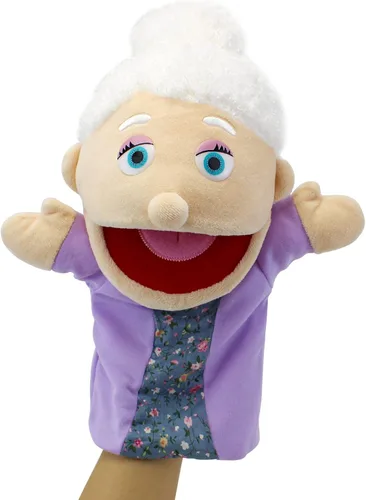 Miniatura 8 de Marionetas de mano familiares, Marionetas para niños para representar a los miembros de la familia 34 cm Marionetas multiétnicas de peluche suaves