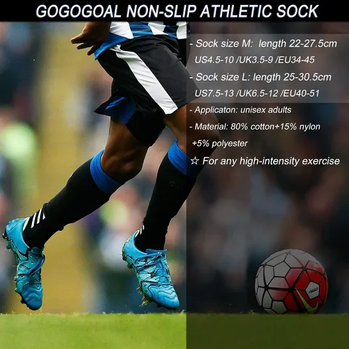 Miniatura 5 de 2.0 Calcetines atléticos antideslizantes para hombres y mujeres, calcetines de fútbol para yoga, correr..