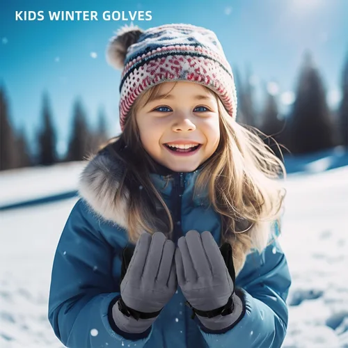 Miniatura 19 de AMYIPO - Guantes de invierno para niños y niñas, ideales para esquí, nieve, snowboard