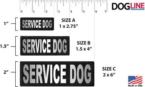 Miniatura 3 de DogLine Parches De Velcro desmontable "Servicio perro etiquetas, Service Dog