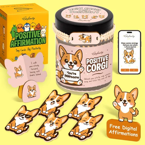 Miniatura 7 de Stofinity Regalos de Conejo de Apoyo Emocional Para Mujeres - Tarjetas de Afirmaciones Diarias Para Mujeres, Afirmaciones Positivas Regalos Para